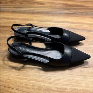 G. Paravano Black Pointed Flats